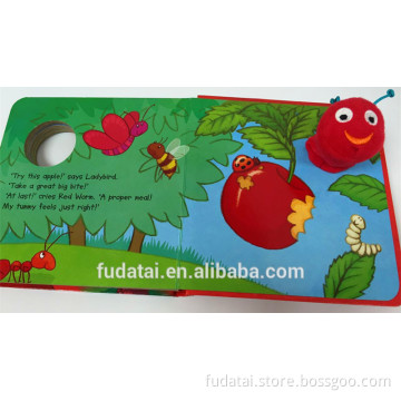FDT customized kids interesting story board book with cute toy